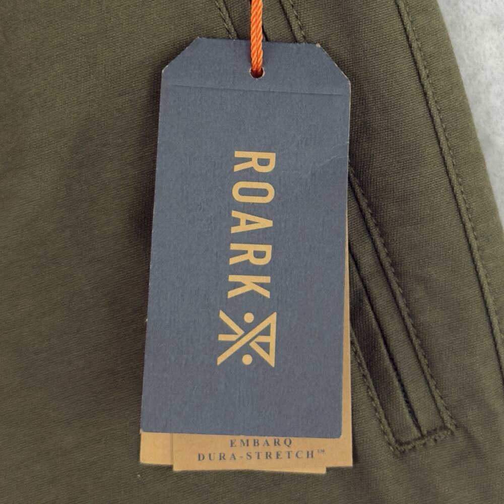 Huckberry Roark Layover Travel Shorts Mens 36 Green Everyday Stretch Hiking - Picture 4 of 14